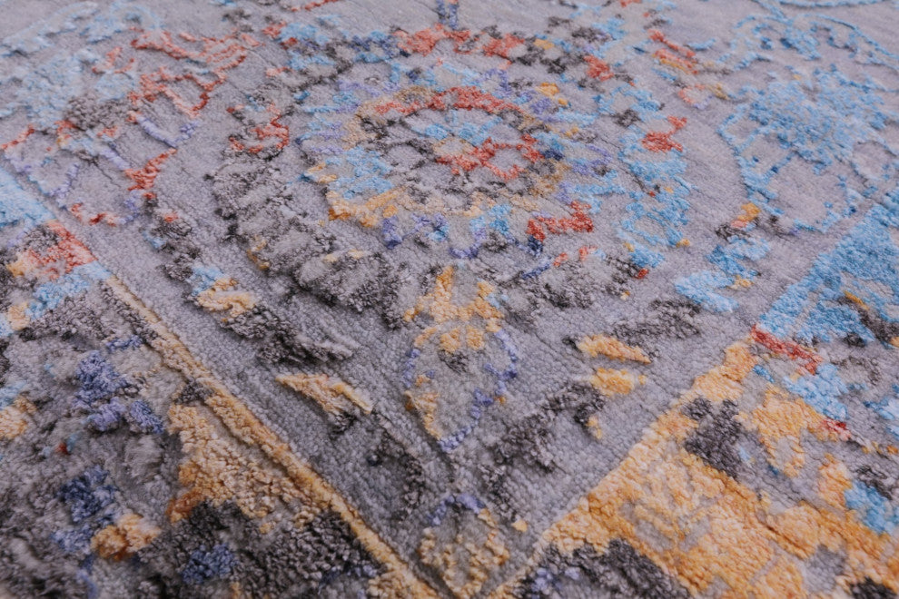 Persian Wool and Silk Hand Knotted Rug 10' 0" X 14' 1" Q11803