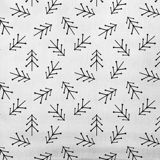 Snow Colored Scattered Trees Polyester Throw Pillow, 20"x20"