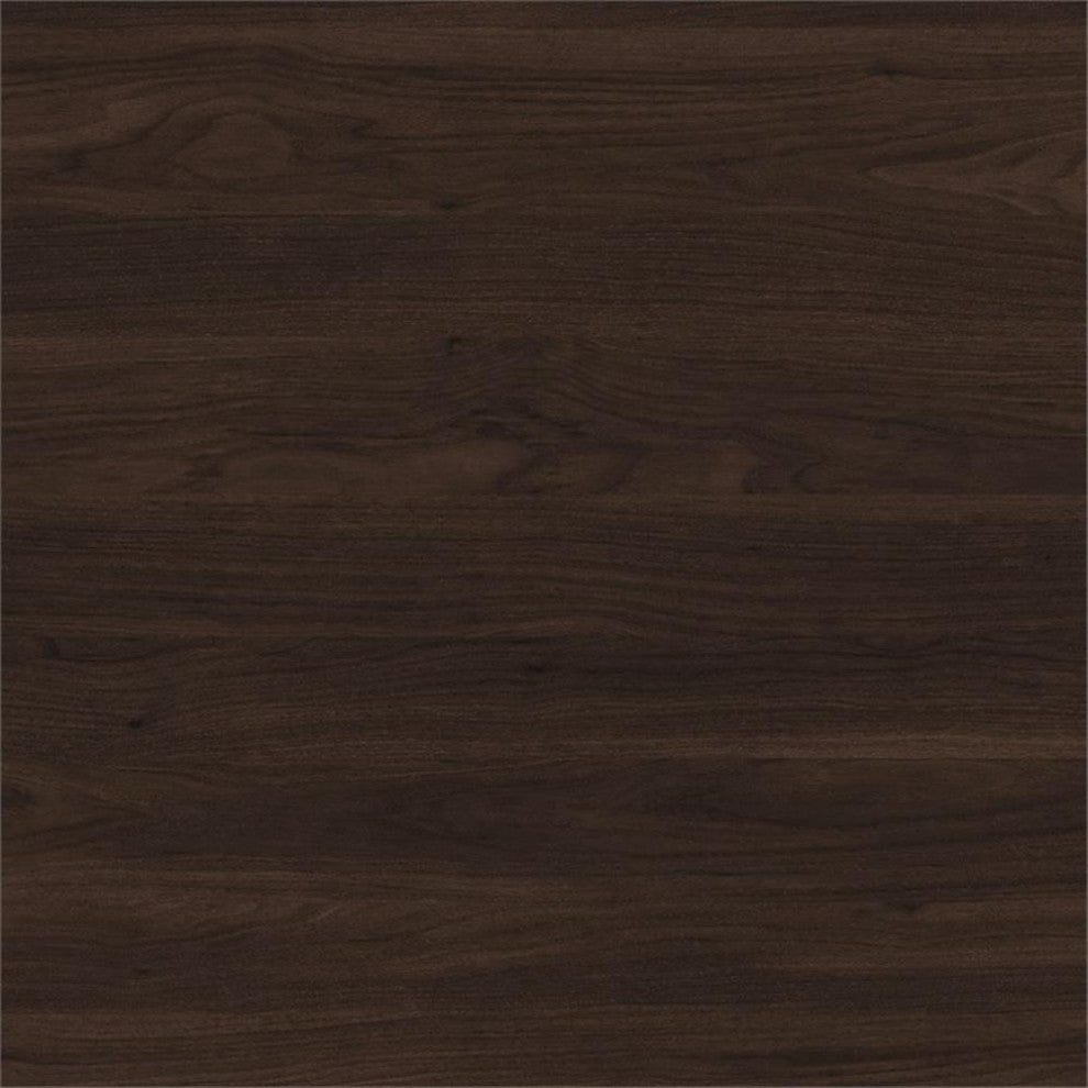 Pemberly Row 72W L Shaped Desk with 42W Return in Black Walnut - Engineered Wood