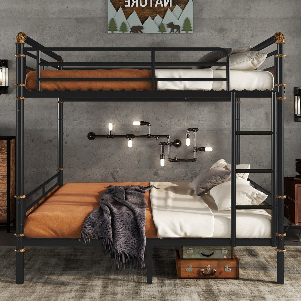 Gewnee Queen over Queen Metal Bunk Bed