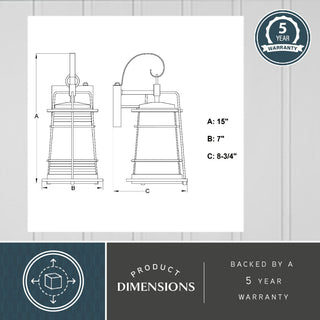 Montauk 7" Outdoor Wall Light Textured Black