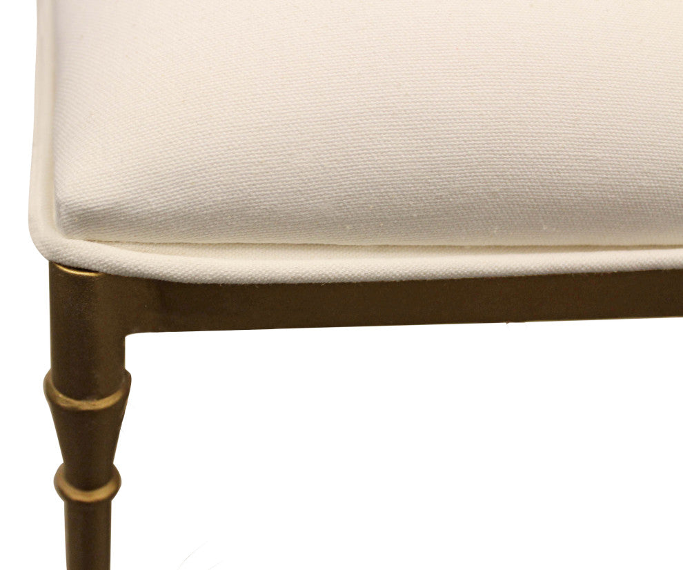 Honeyville Stool With Ivory Cushion Top