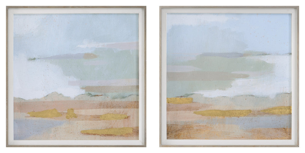 Uttermost Abstract Coastline Framed prints, 2-Piece Set