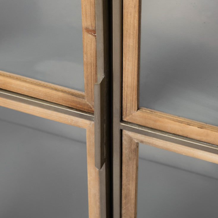 Pender 63"L Black Metal Glass Door Display Cabinet