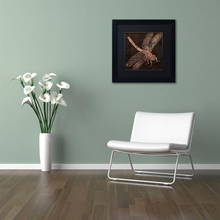 Color Bakery 'Dragonfly' Art, Black Frame, Black Matte, 11"x11"