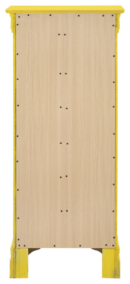 Louis Phillipe Yellow 7 Drawer Chest of Drawers, 22, L. X 16, W. X 51, H.