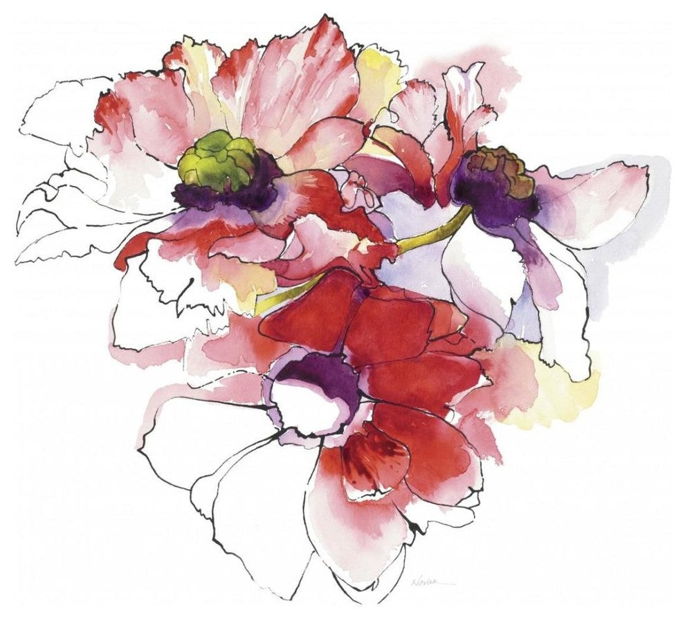 "Mistral Trio II White Square" Digital Paper Print by Shirley Novak, 26"x26"