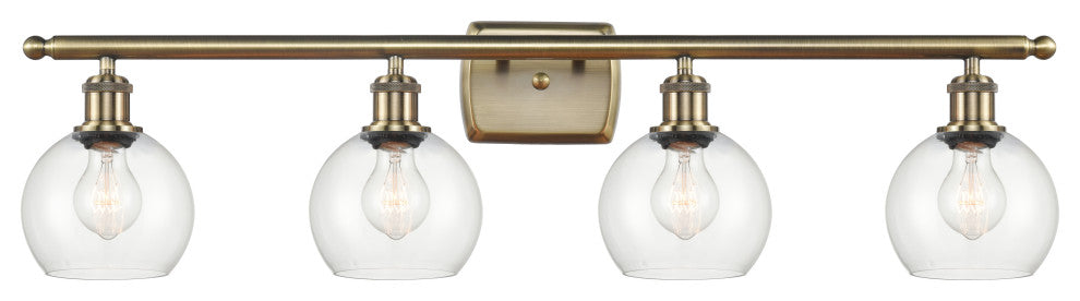 Innovations 516-4W-AB-G122-6 4 Light Bath Vanity Light, Antique Brass
