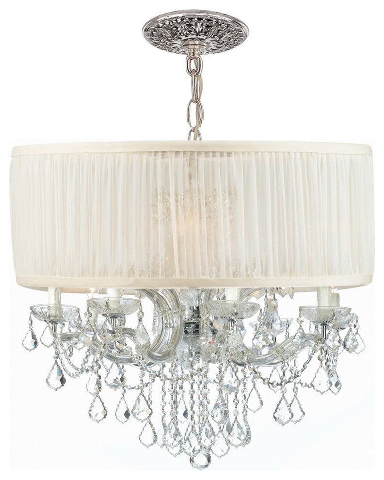 Crystorama  4489CHSAWCLM  12 Light Chandelier  Brentwood
