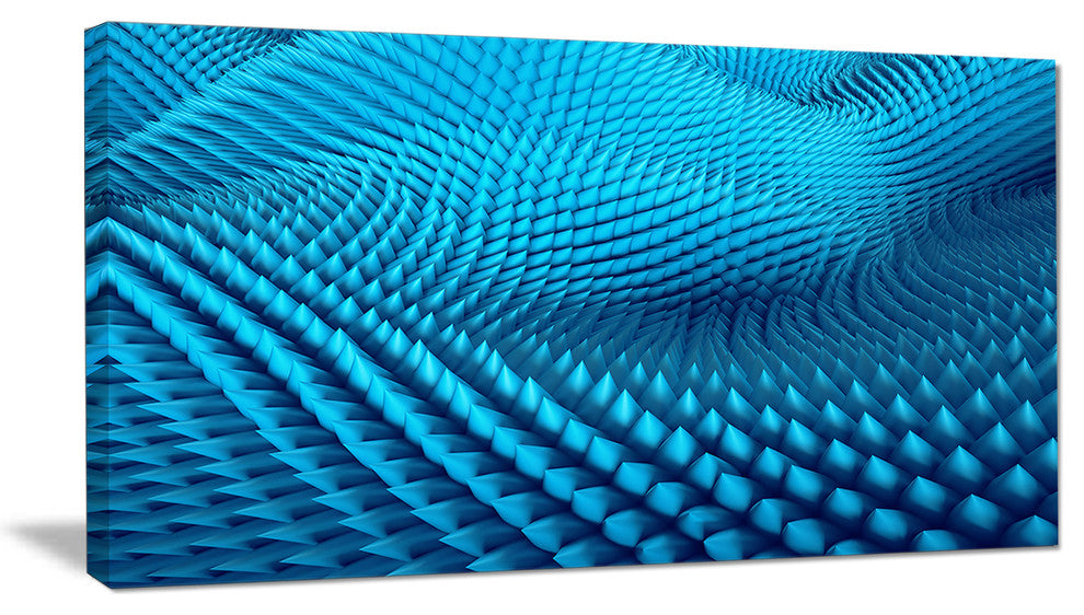 Abstract Blue Wavy Background, Abstract Canvas Wall Art, 40x20