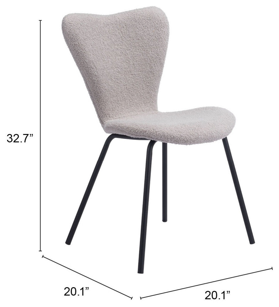 Thibideaux Dining Chair, Set of 2 Light Gray