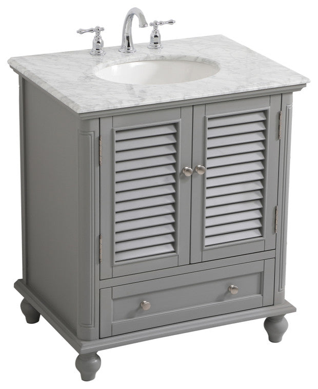 Home Living 30" Single Bathroom Vanity, Gray