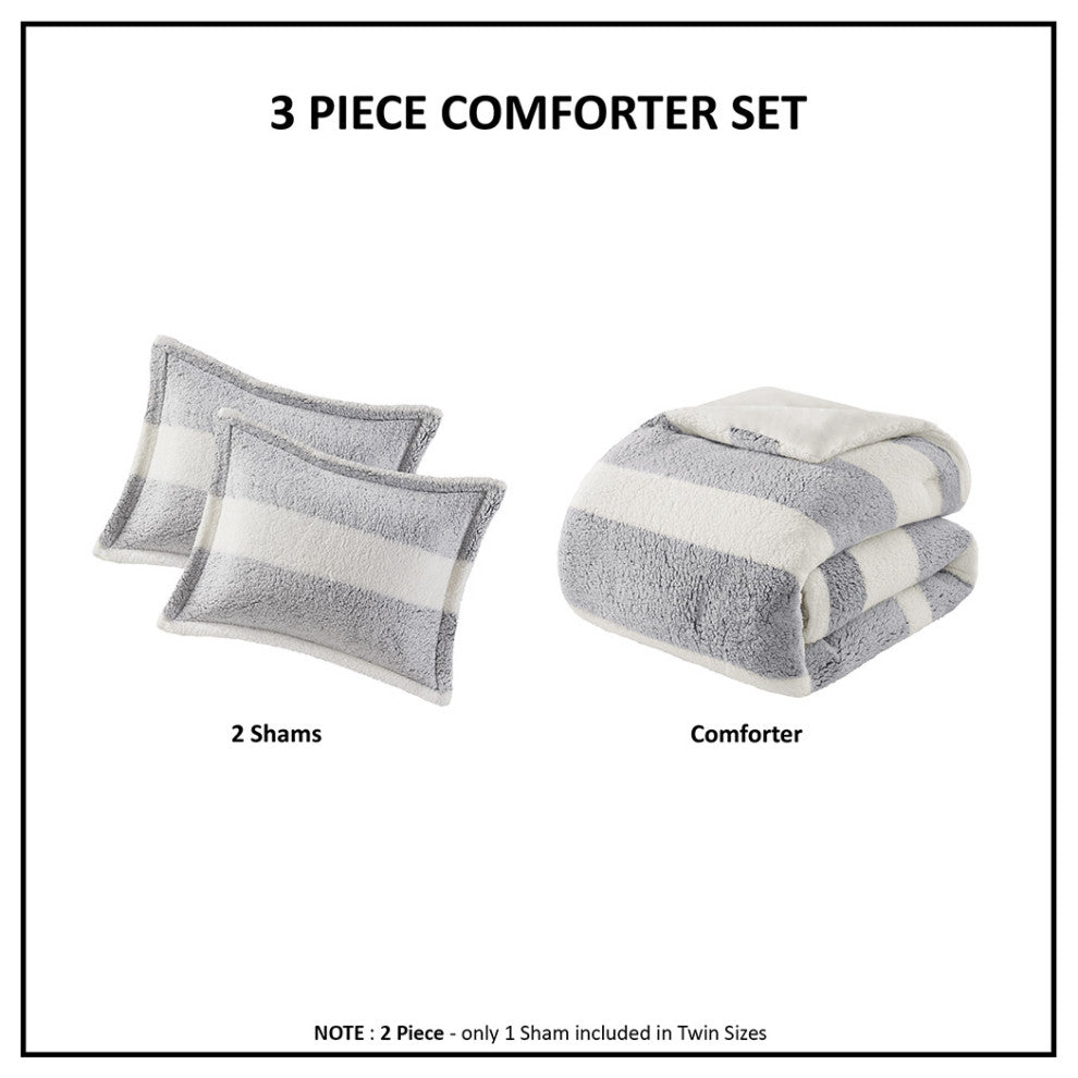 Madison Park Hollis Sherpa Comforter Set