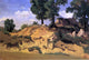 Jean-Baptiste-Camille Corot Trees and Rocks at La Serpentara Wall Decal