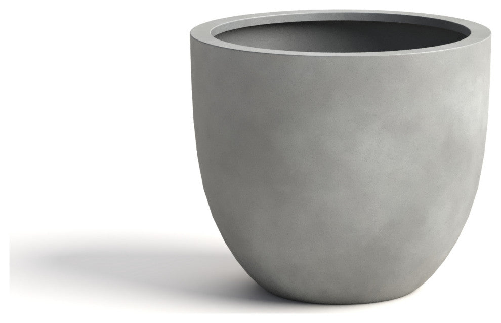 DTY Signature Mount Belford 1-piece Fiberstone Planter, Gray, Small