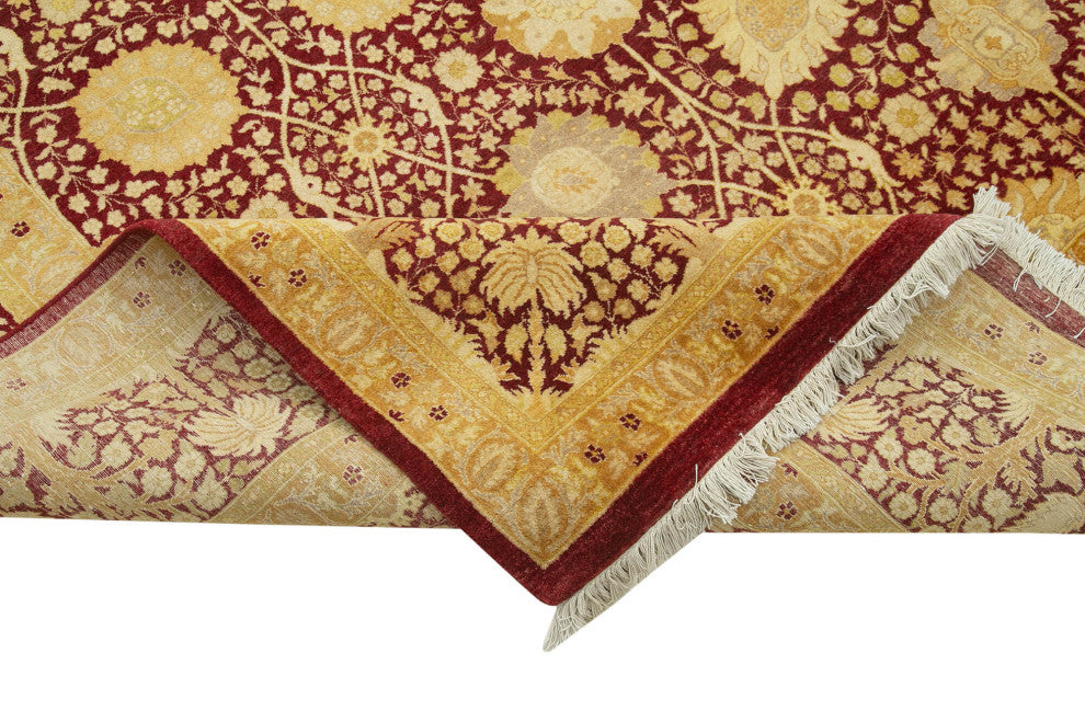Rug N Carpet - Handmade Oriental 9' 0" x 12' 5" Oversize Oushak Area Rug
