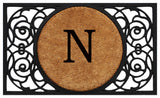 Armada Circle Monogram Doormat, 22"x36", N