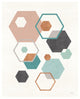 "Abstract Geo III" Digital Paper Print by Veronique Charron, 22"x26"
