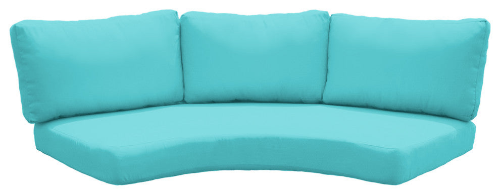 6" High Back Cushions for Curved Armless Sofa