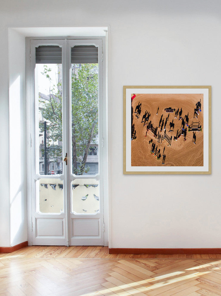 "Horse Show" Framed Print by Karolis Janulis