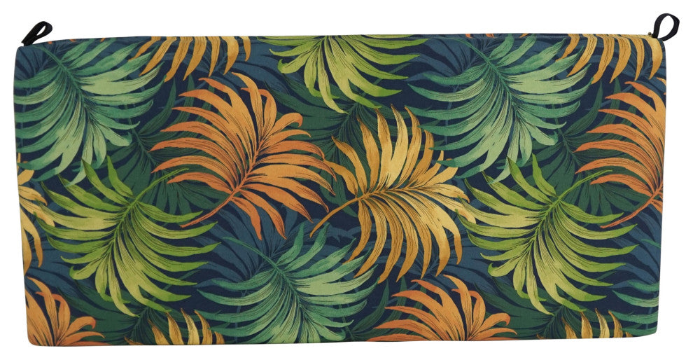 45"X19" Patterned Outdoor Spun Polyester Loveseat Cushion, Laperta Monsoon