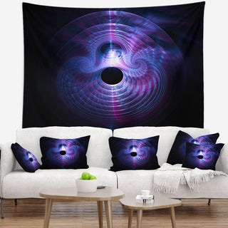 Bright Blue Magical Lights Abstract Wall Tapestry, 60"x50"
