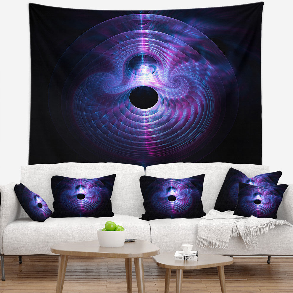 Bright Blue Magical Lights Abstract Wall Tapestry, 60"x50"