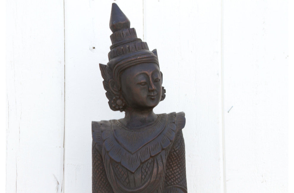Set of Two, Stunning Bali Carved Statues