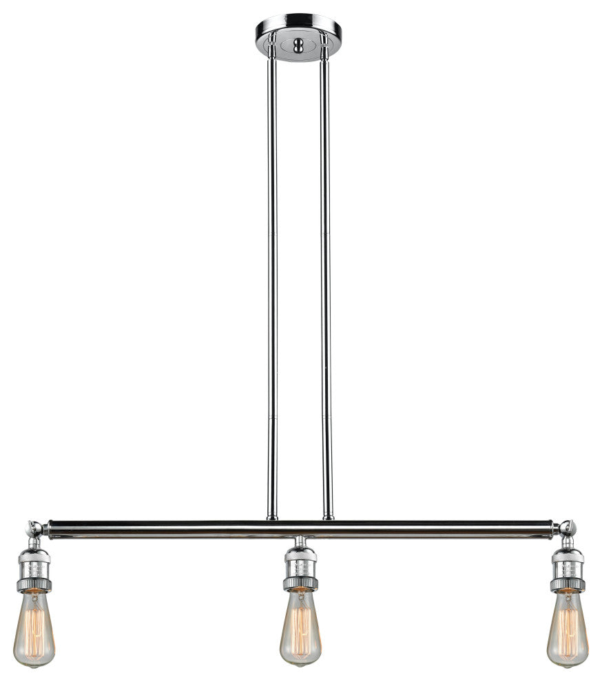 Innovations 213-PieceBare Bulb 3 Light Island Light, Polished Chrome