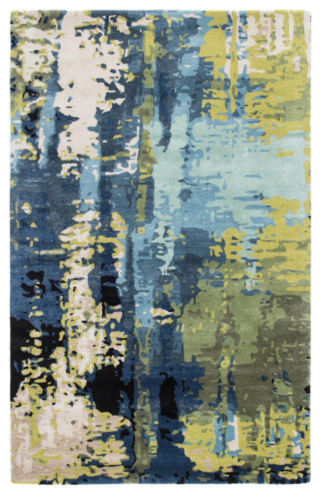 Jaipur Living Matcha Handmade Abstract Blue/ Green Area Rug 12'X15'