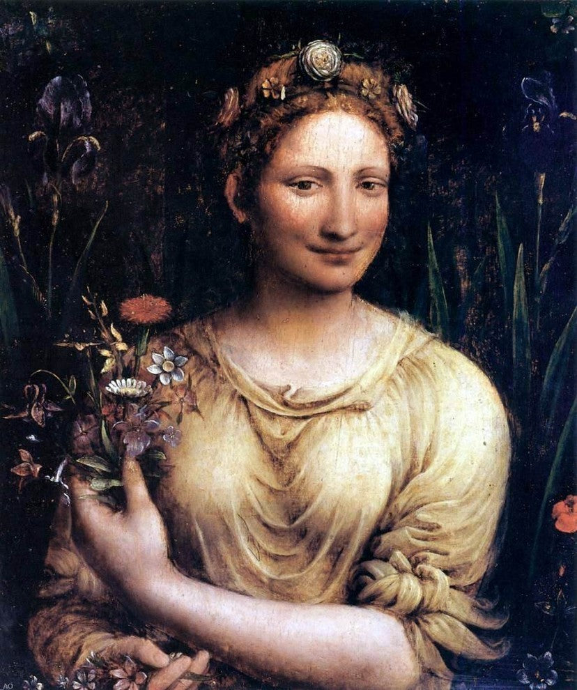 Francesco Melzi Flora 20"x25" Premium Canvas Print