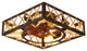 18 in. W x 6 in. H Iron Ceiling Fan in Black with LED Lights