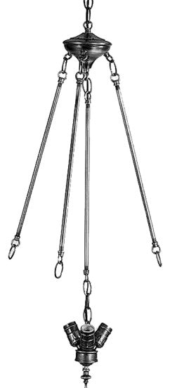 Meyda Lighting  20515 34"H 3X16"Rod/16"Ctr/3LT Clstr Invert