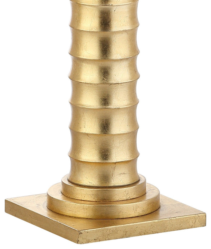 Serena 63" Metal LED Floor Lamp, Gold Leaf