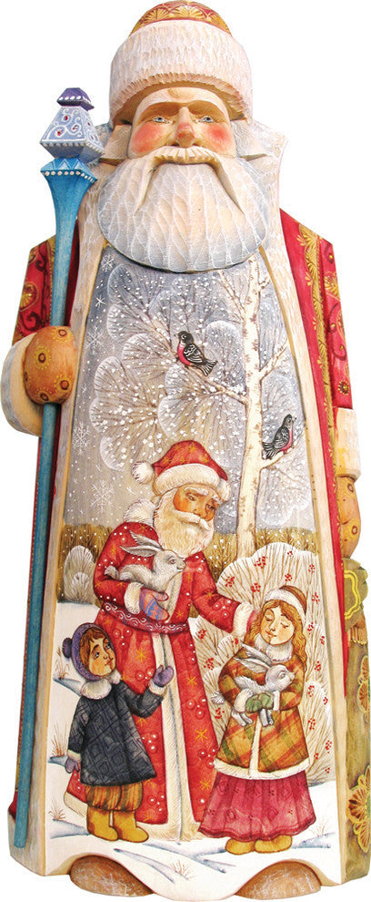 Good Times Santa, Woodcarved Figurine