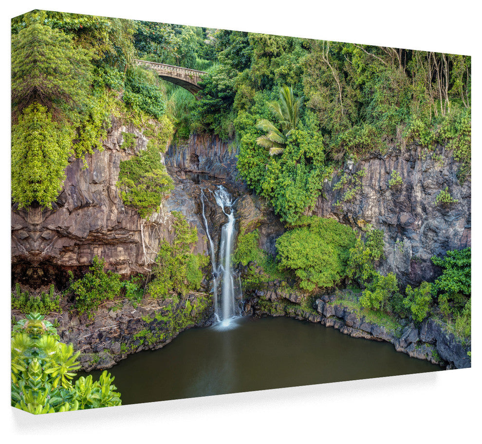 Pierre Leclerc 'Oheo Gulch Maui' Canvas Art, 24"x16"