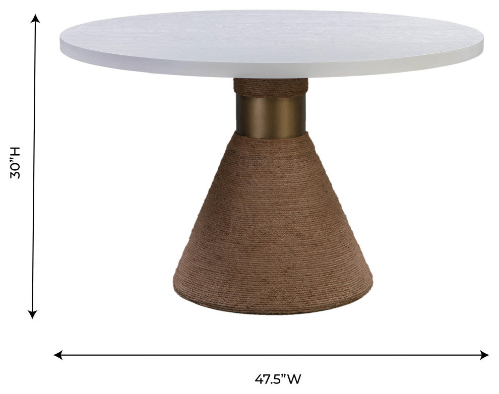 TOV Furniture Rishi Natural Rope Round Table