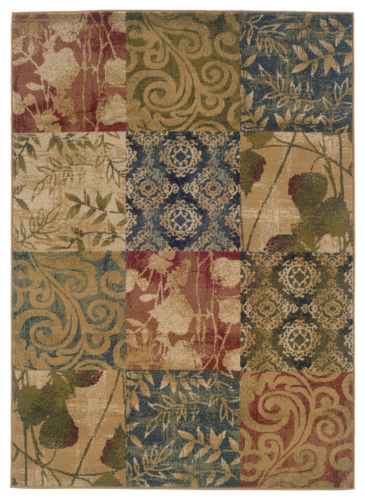 Oriental Weavers Camden Beige/Green Floral Indoor Area Rug 1'10"X2'10"