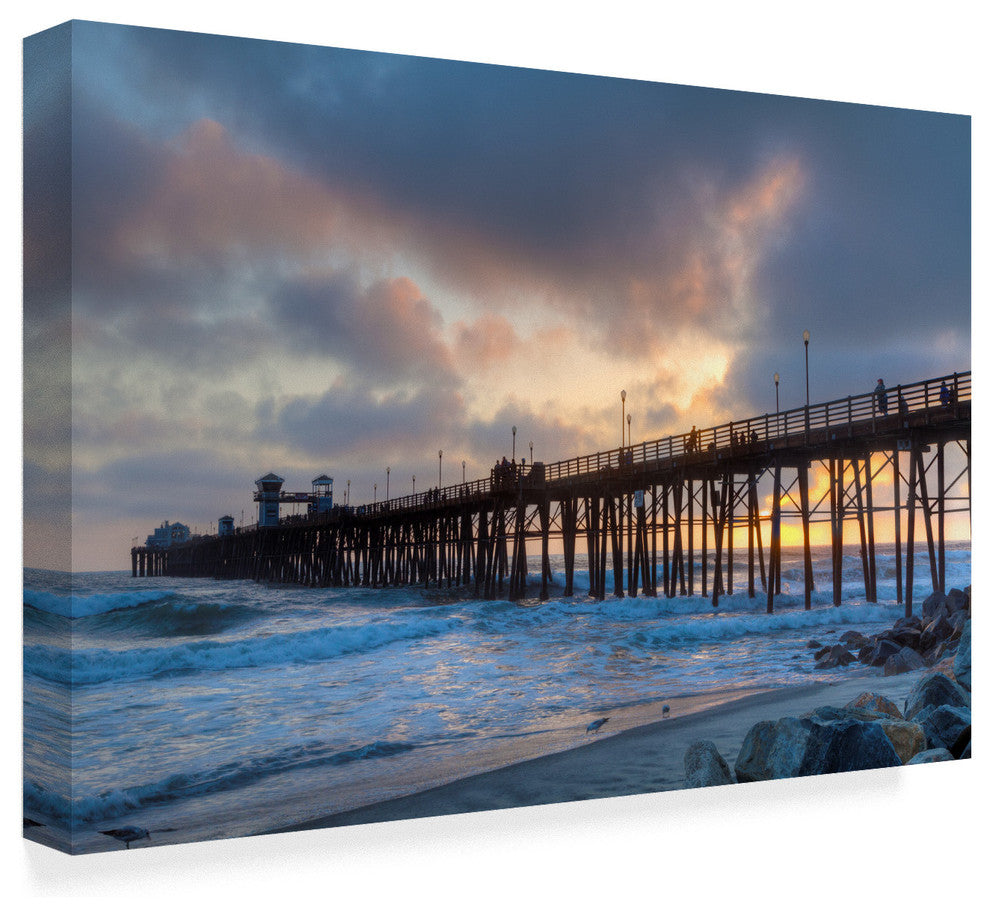 Chris Moyer ''Sunset Through Oceanside Pier'' Canvas Art, 47"x30"