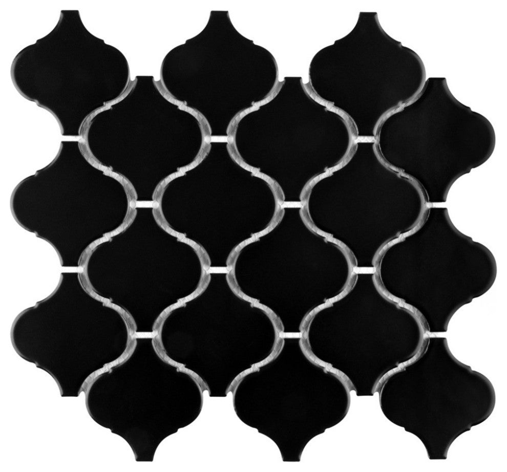 Metro Lantern Matte Black Porcelain Floor and Wall Tile