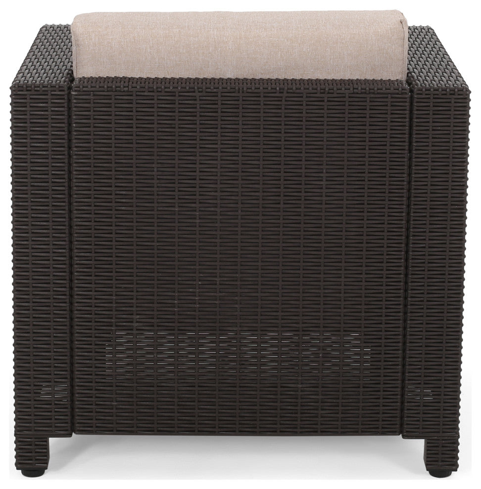 Ethan Outdoor Faux Wicker Club Chairs with Cushions