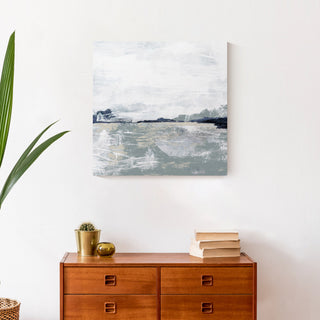 Blue Sage Abstract 20x20 Canvas Wall Art