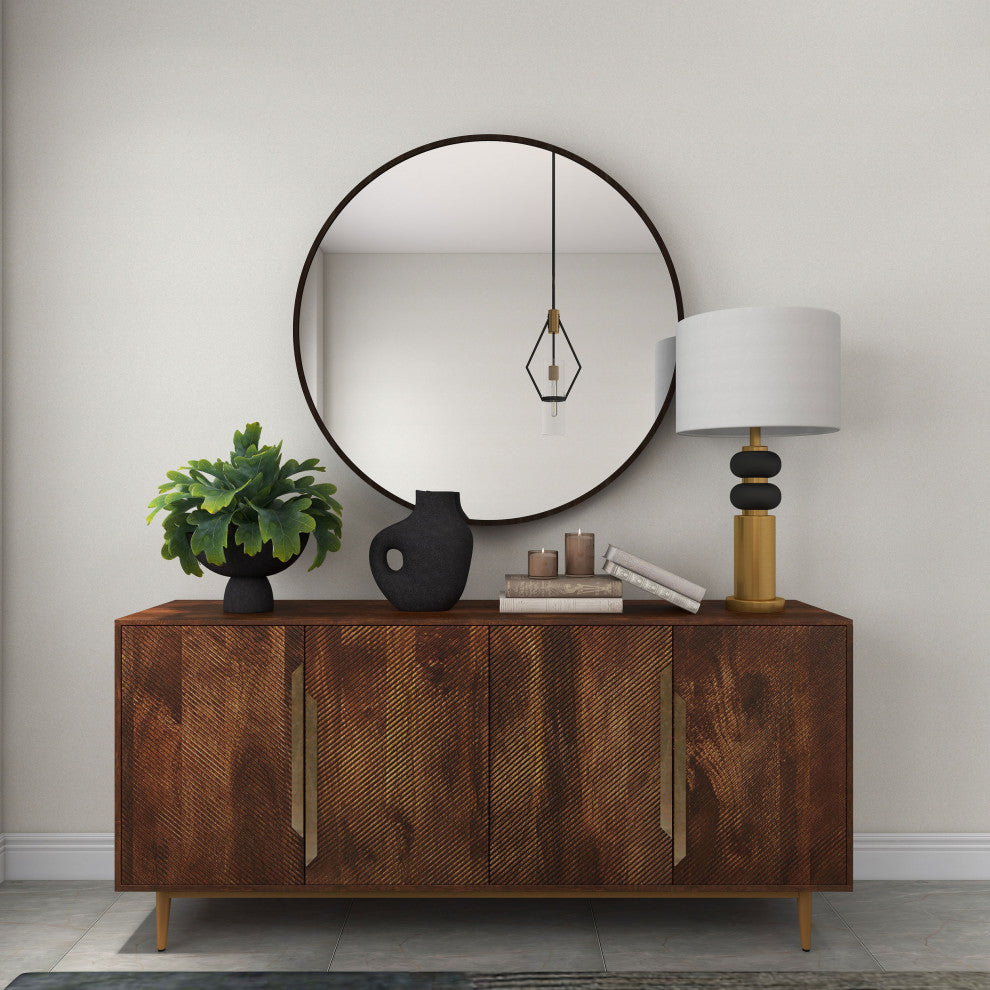 Fallon Black Decorative Metal Table Vase