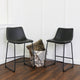 Antonio Counter Stools Black Faux Leather