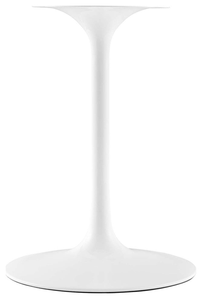 Lippa 28" Round Artificial Marble Dining Table, White