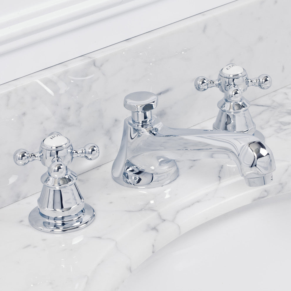 Lever Handles-American Widespread Lavatory Faucet, Hand Polished, Richly Triple