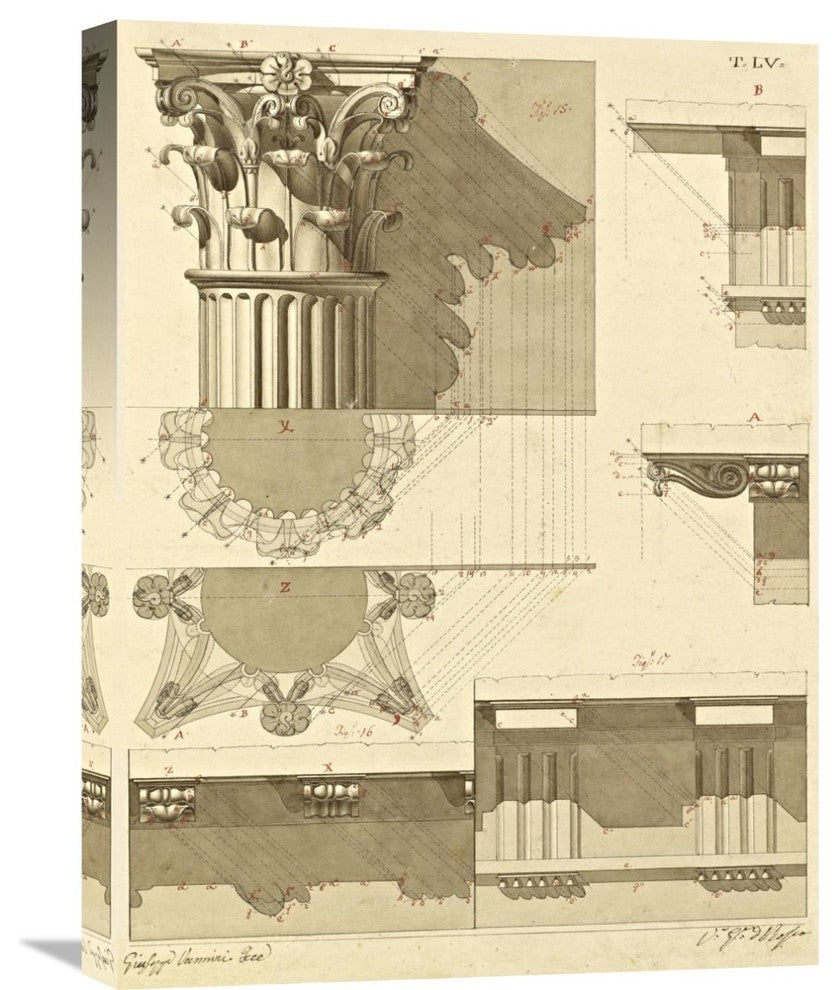 "Plate 55 For Elements Of Civil Architecture, ca" Artwork, 18"x24"