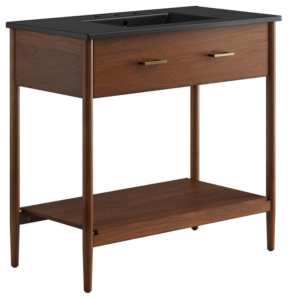 Zaire 36" Bathroom Vanity - Walnut Black