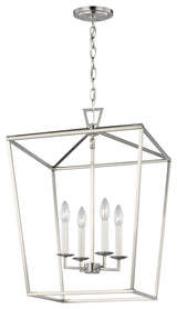 Dianna 4-Light Medium Lantern, Brushed Nickel