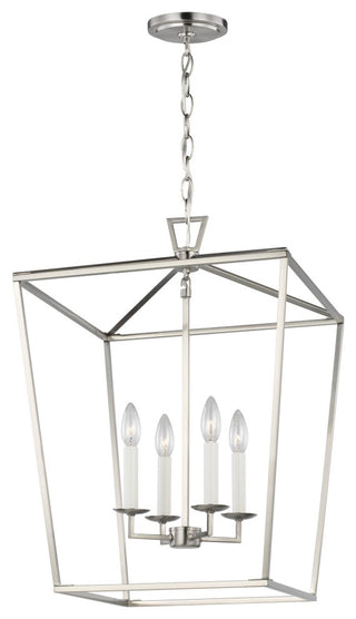 Dianna 4-Light Medium Lantern, Brushed Nickel